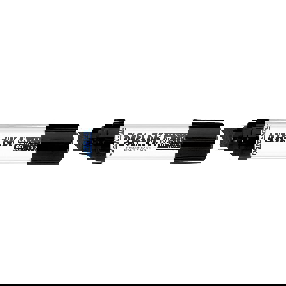 Permanent ink marker with broad chisel tip